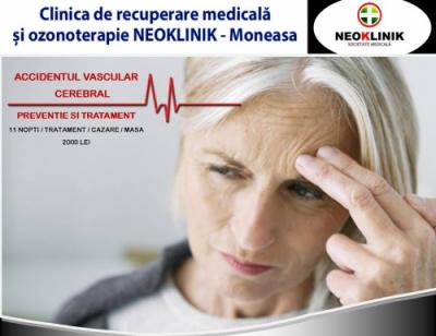 Preventie in AVC sau Ameliorare in sechele post AVC cost 2000 lei NeoKlinik statiunea Moneasa