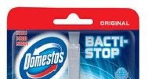 Domestos Bacti-Stop - primul dezinfectant solid pentru toaleta!