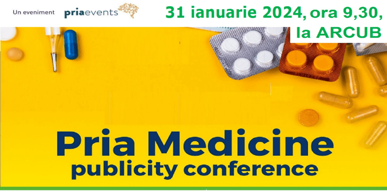 Va invitam la Pria Medicine, Supplements, Medical Devices and Cosmetics Publicity and Regulations, in 31 ianuarie 2024