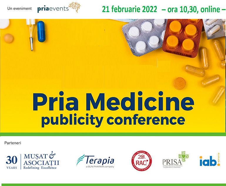 PRIAevents, organizeaza conferinta PRIA Medicine, Supplements and Medical Devices Publicity